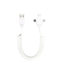 High Quality 3IN1 Data Charging Flexible Spring Cable USB Coiled Cable